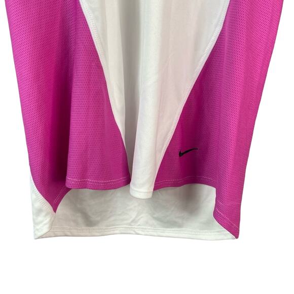 Nike Fit Dry Pink & White Long Sleeve Running Shirt Women's Size Small - Picture 2 of 7